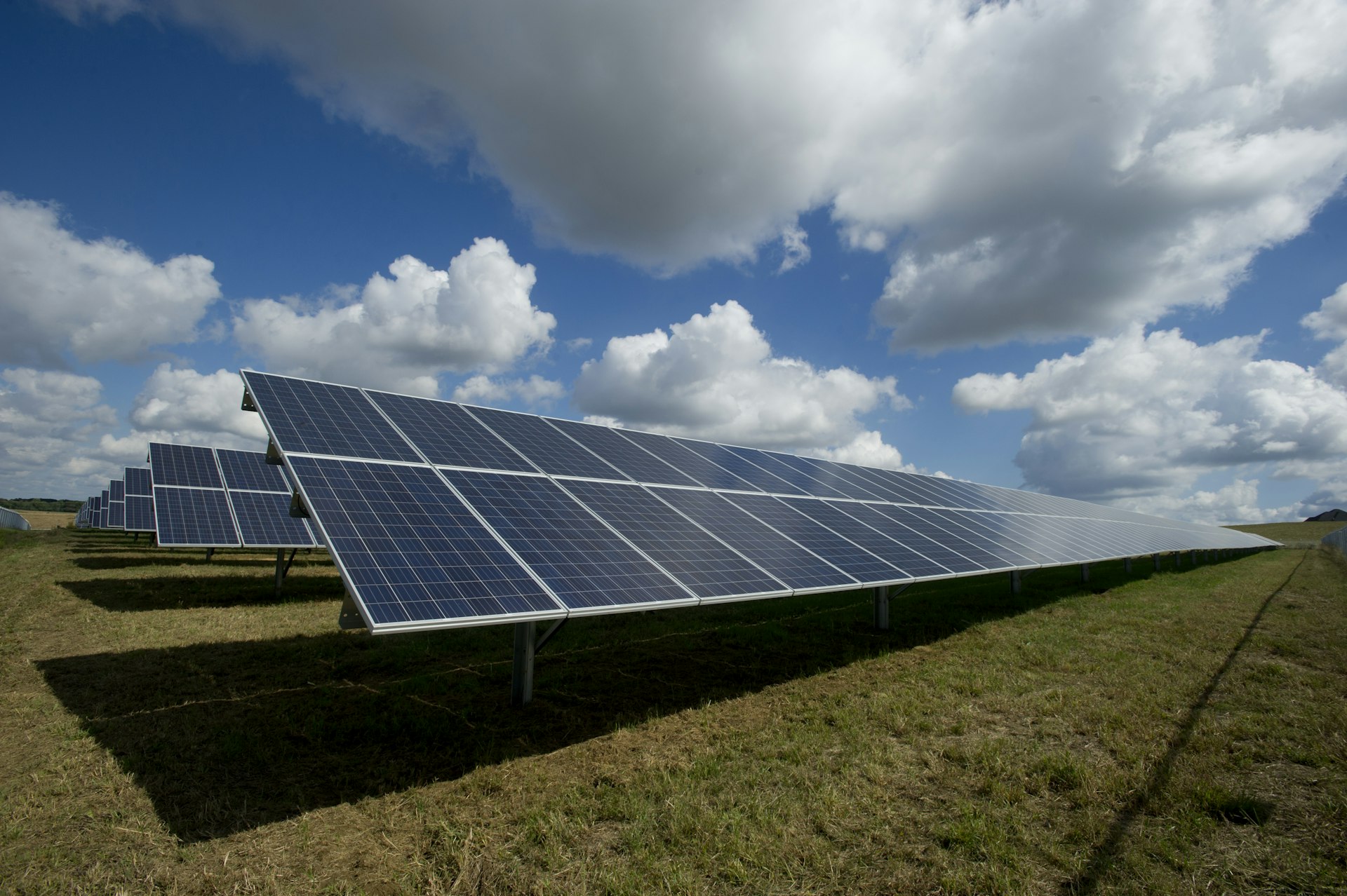Utility-scale solar field
